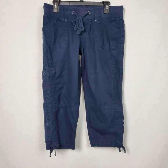 Maurices Size Medium Navy Blue Pull-on Cropped Pant - Picture 1 of 4
